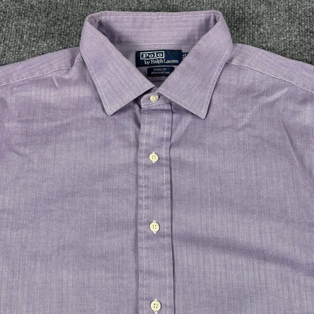Polo Ralph Lauren Philip Shirt SZ 18 34/35 Long Sleeve Button Up Purple